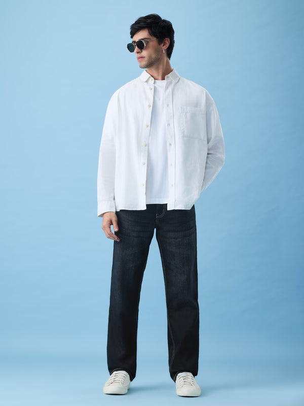 Straight-Fit Denim: Urban Blue